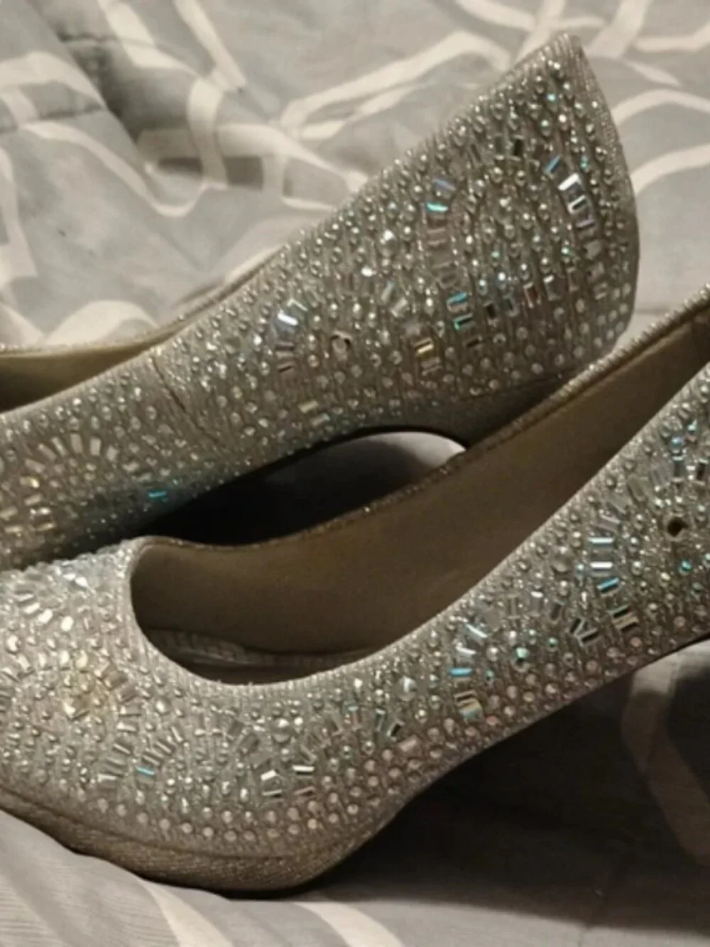 Bling high heel shoes